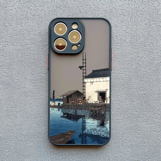 Telefoonhoes voor iPhone met Uniek Landschap Ontwerp 8