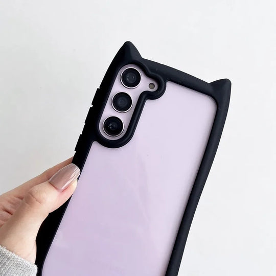 Telefoonhoesje 3D Kat Oor Transparant voor Samsung S25 Plus 1