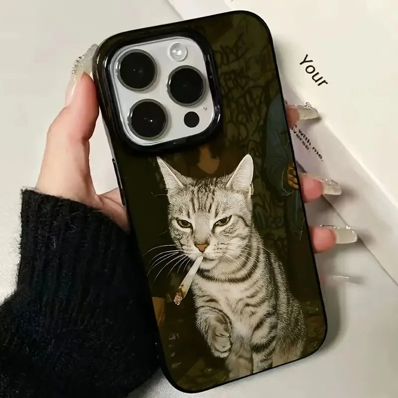 Telefoonhoesje iPhone met Roken Katten Design Speels en Beschermend 0
