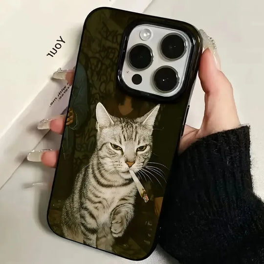 Telefoonhoesje iPhone met Roken Katten Design Speels en Beschermend 2