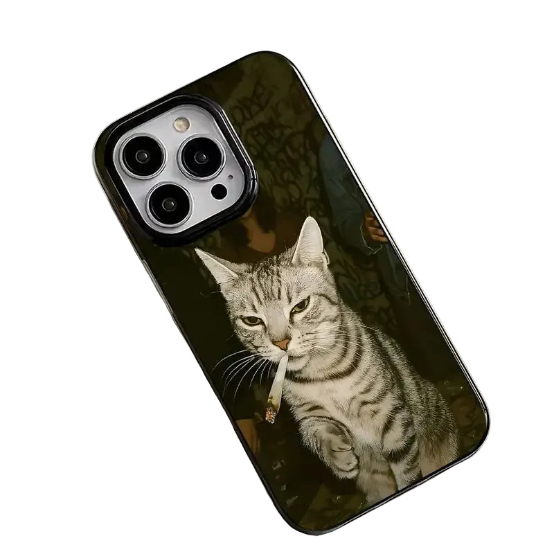Telefoonhoesje iPhone met Roken Katten Design Speels en Beschermend 3