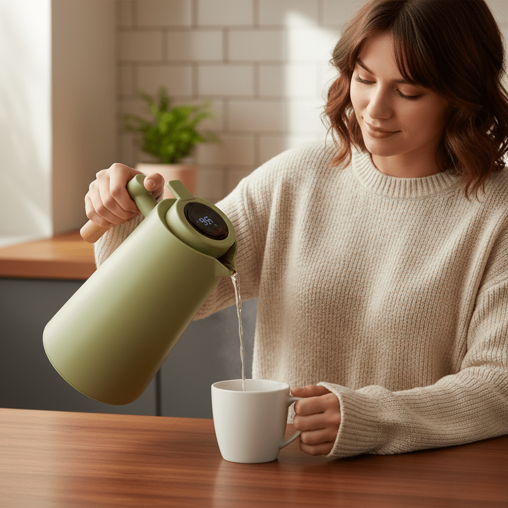 Thermosfles 1 Liter Minimalistisch Design Voor Dames en Heren 2