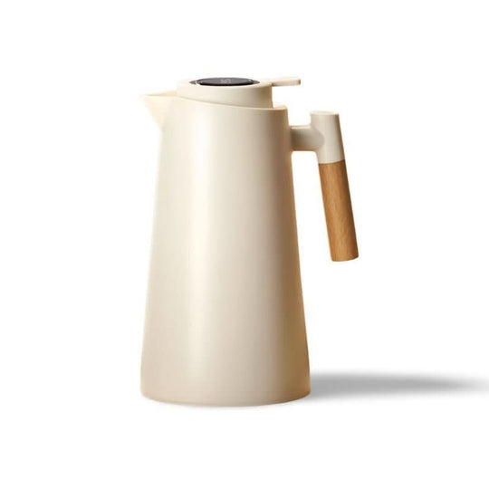 Thermosfles 1 Liter met Temperatuurdisplay en Houten Handvat, Beste Thermosfles voor Warme en Koude Dranken 6