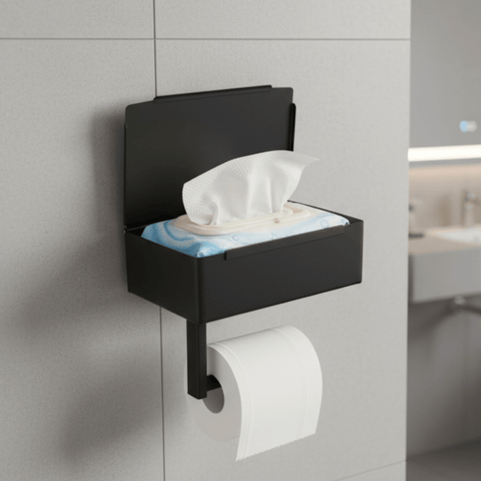 Toiletpapierhouder met Multifunctioneel Opbergvak 0