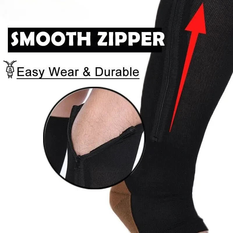 Unisex Compressiesokken met Ritssluiting voor Ondersteuning 4