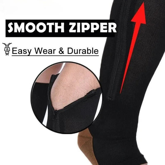 Unisex Compressiesokken met Ritssluiting voor Ondersteuning 4