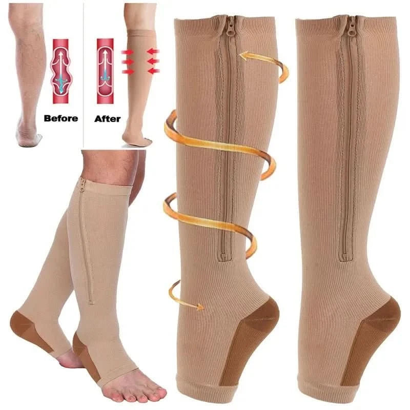 Unisex Compressiesokken met Ritssluiting voor Ondersteuning 5