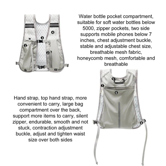 Unisex Hardloopvest met Opbergruimte en Reflectoren 3