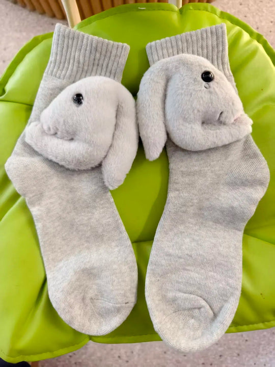 Unisex Huissokken met 3D Dierenaccent en Antislipzool 15