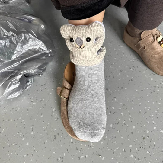 Unisex Huissokken met 3D Dierenaccent en Antislipzool 6