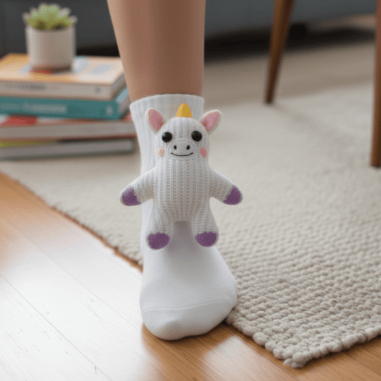 Unisex Huissokken met 3D Dierenaccent en Antislipzool 9