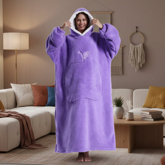 Unisex Oversized Fleece Hoodie voor Comfortabele Ontspanning 0