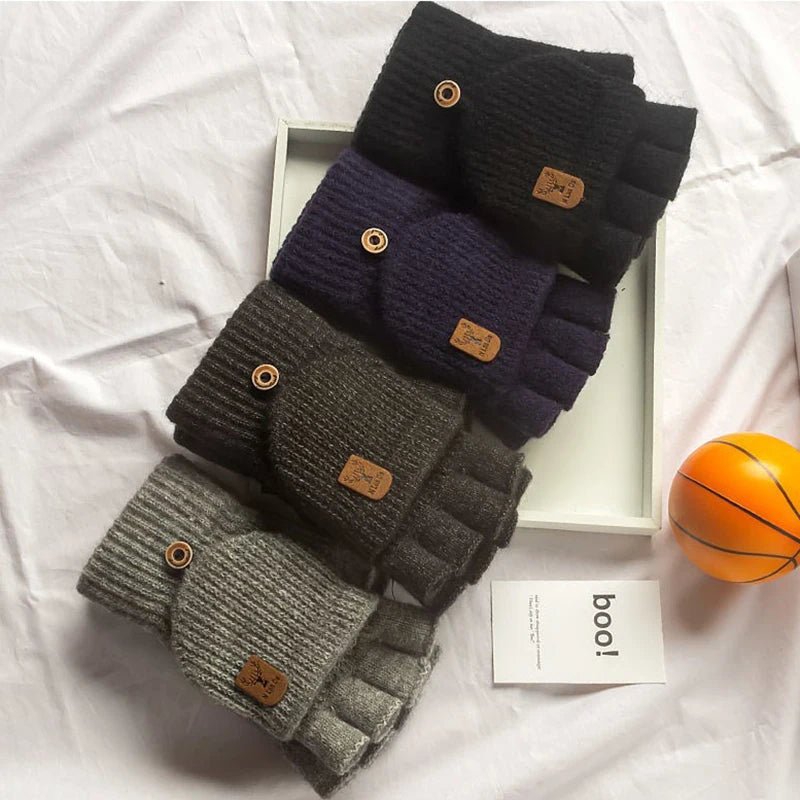 Unisex Winterhandschoenen met Halve Vingers en Touchscreen Functie 4