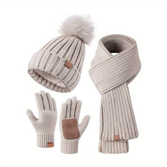 Unisex Winterset 3-in-1 Met Muts Sjaal En Handschoenen 1