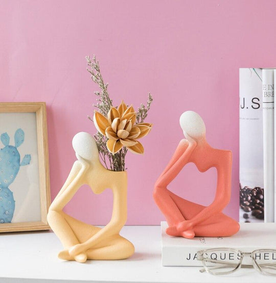Vaas Denkende Man Uniek Artistiek Decoratief Object 3
