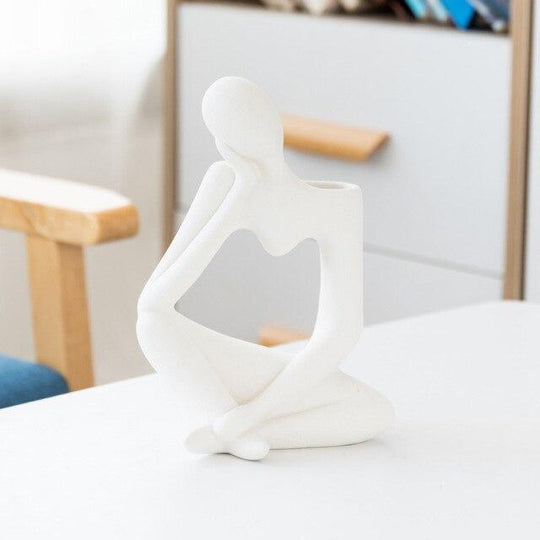 Vaas Denkende Man Uniek Artistiek Decoratief Object 7