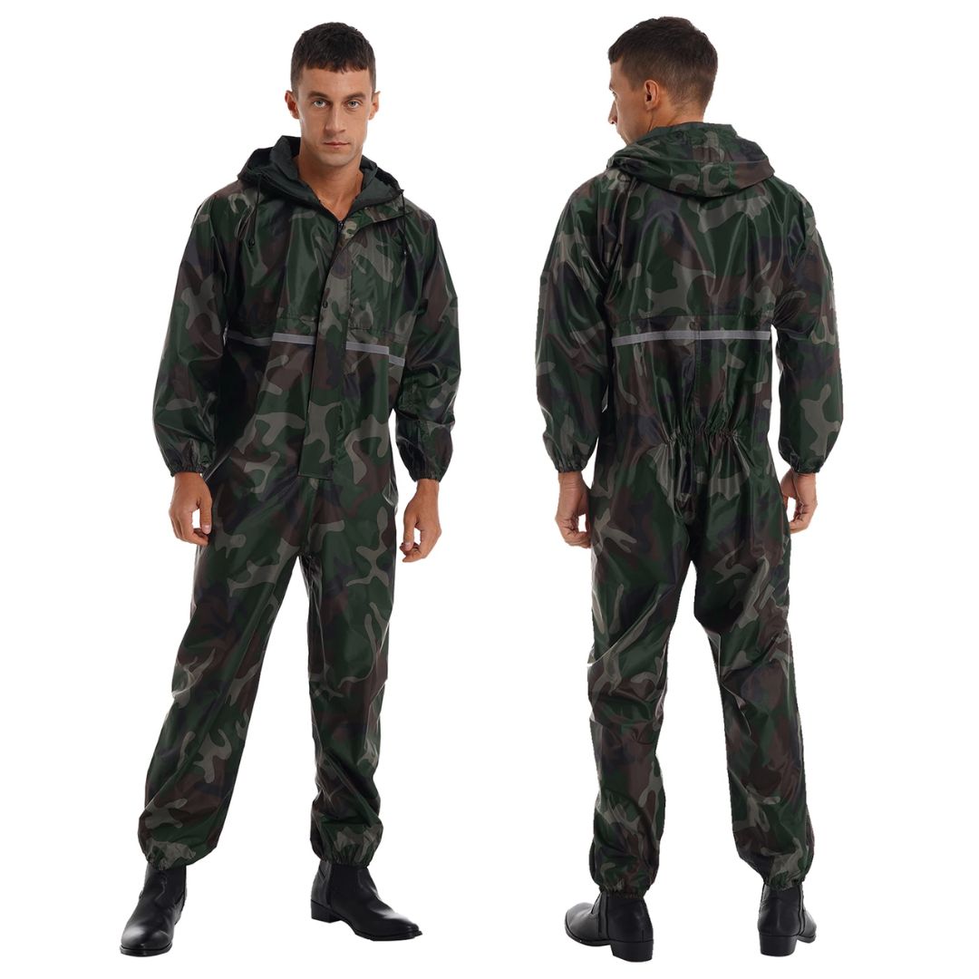Veiligheidsoverall met Capuchon Waterdicht Reflecterend 4