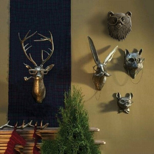 Wanddecoratie Dierenkop Speels voor Woonkamer Muurdecoratie 5