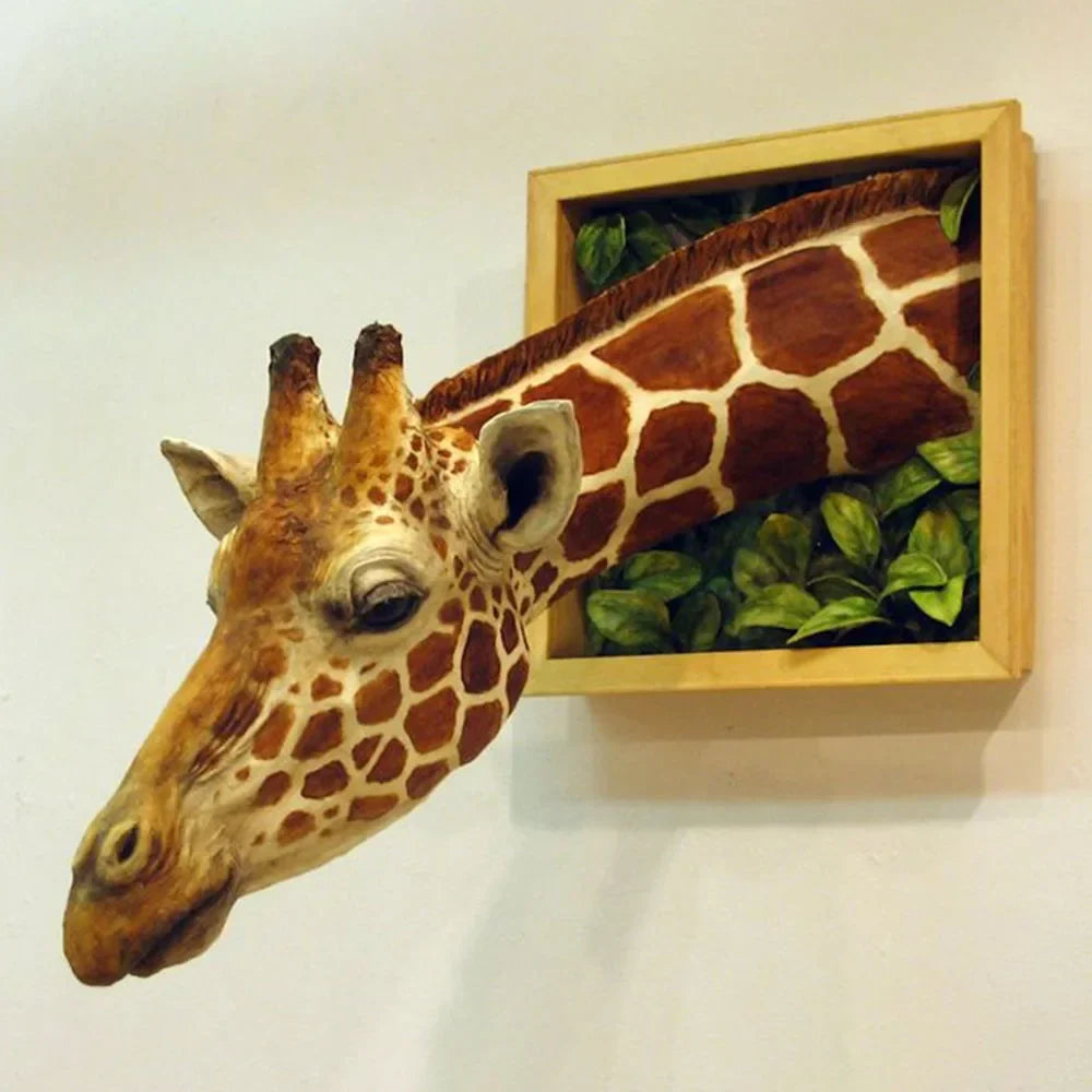 Wanddecoratie Giraffenkop 3D Sculptuur 1