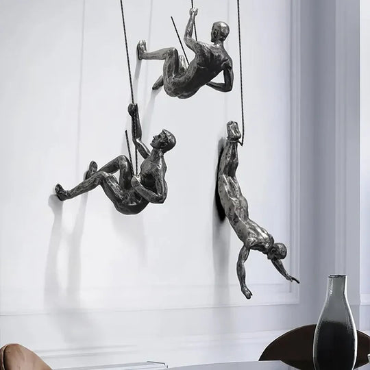 Wanddecoratie Set Klimmende Man Creatief 1