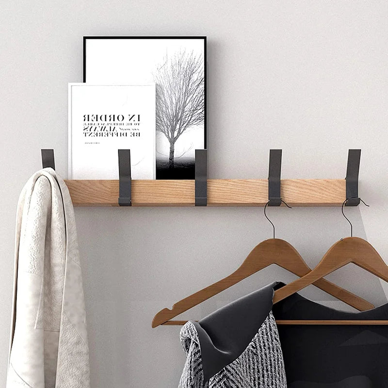 Wandkapstok met Beweegbare Haken Scandinavisch Design voor Jassen en Accessoires 2