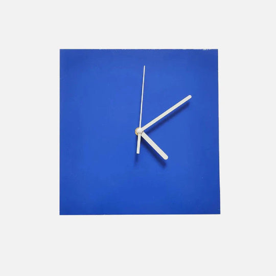 Wandklok Geometrisch Blauw Modern Design voor Minimalistisch Interieur 8