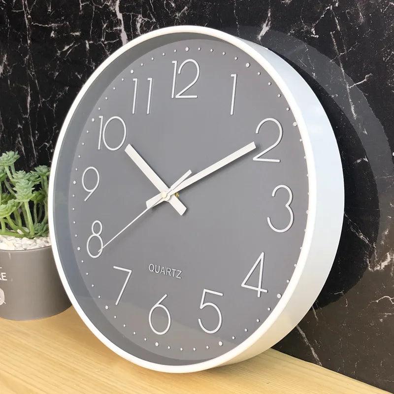 Wandklok Minimalistisch Design 30 cm Stille Beweging 9