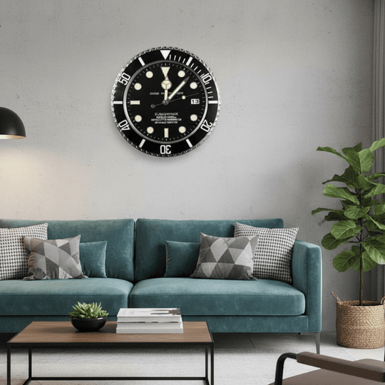 Wandklok Stille Design met Lichtgevende Wijzers 0