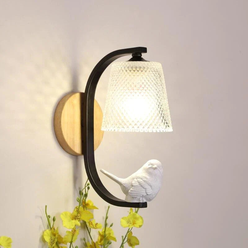 Wandlamp Rustiek Ontwerp Vogellamp voor Binnen Gebruik 0