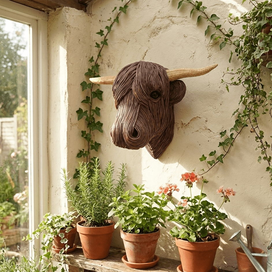Wandsculptuur Koe Landelijke Stijl 2
