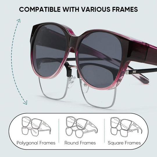Zonnebril Dames Cat-Eye Stijl Voor Brildragers Met Gepolariseerde Lenzen 8