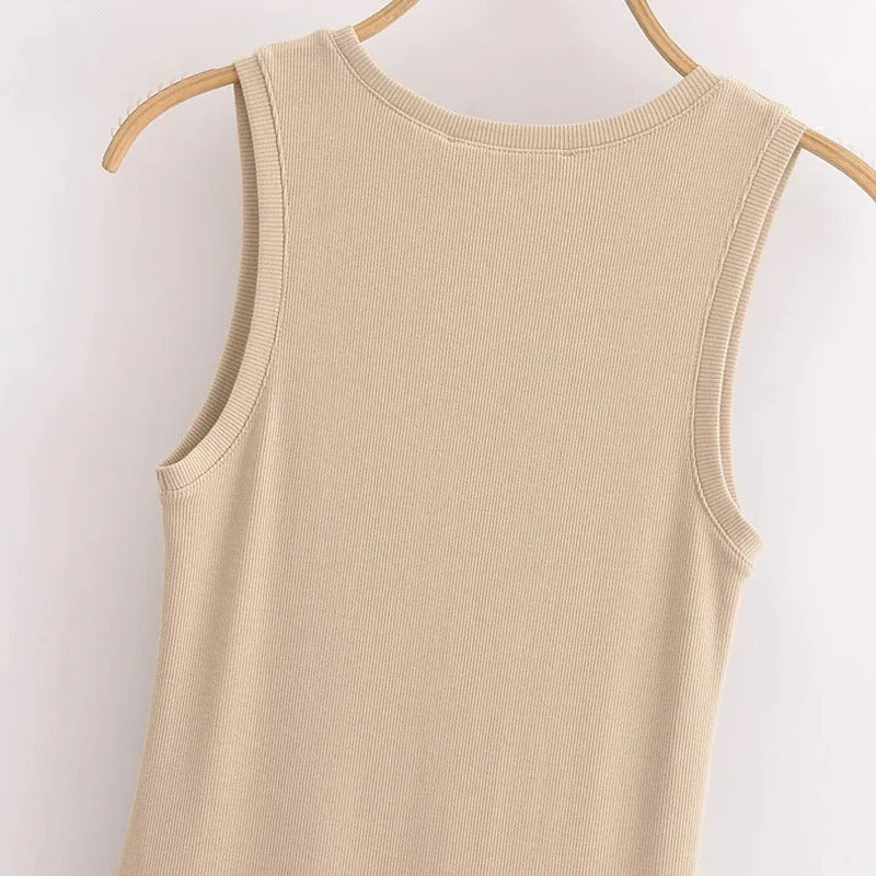 Dames mouwloze elegante maxi jurk