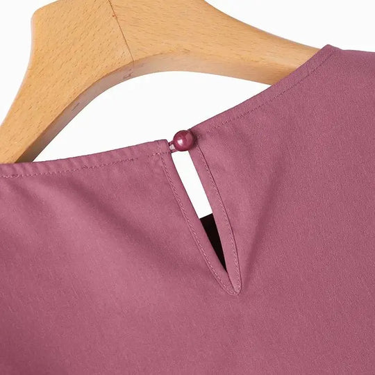 Damesblouse met 3/4 mouwen en ruches