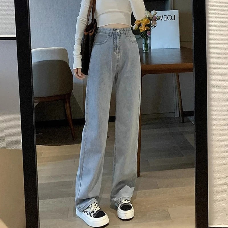 Vintage damesjeans met wijde pijpen