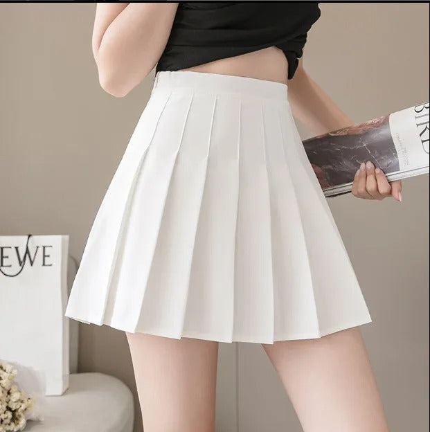 Dames hoge taille geplooide korte rok