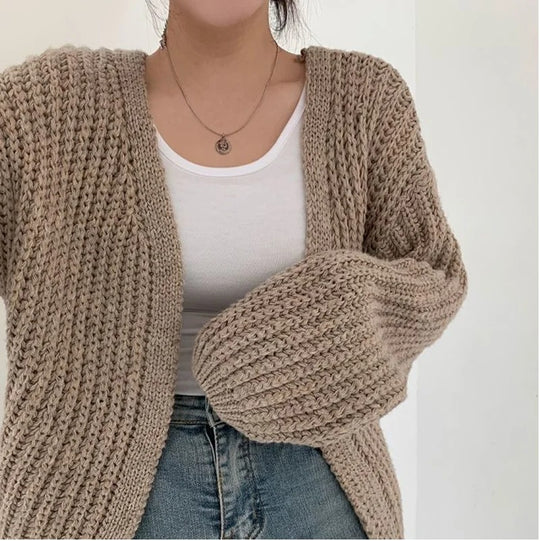 Damesvest met vintage lantaarnmouwen