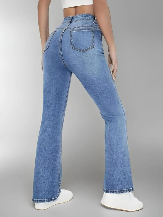 Dames jeans met hoge taille voor dagelijks gebruik