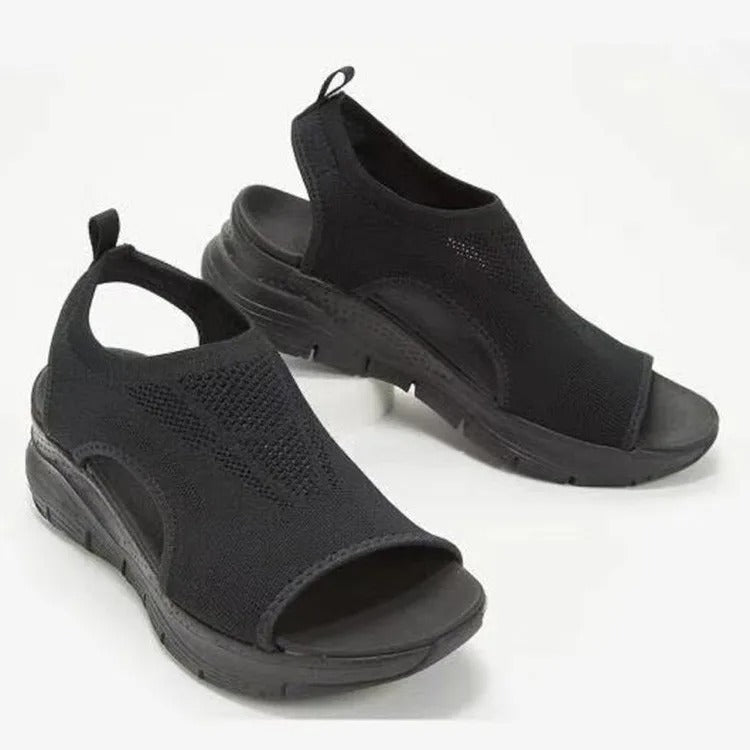 Mesh Wedge Platform Sandalen voor Dames