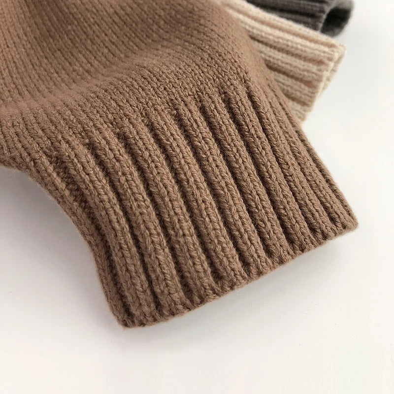 Gebreide hoodie met voorzak voor kinderen