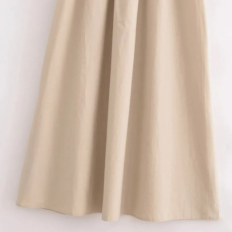 Dames mouwloze elegante maxi jurk