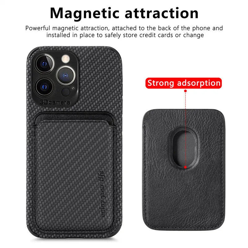 iPhone Hoes met Magnetische Kaarthouder Slank Ontwerp 2