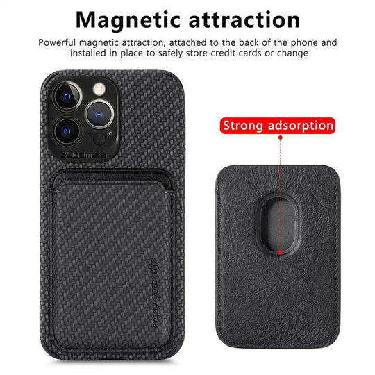 iPhone Hoes met Magnetische Kaarthouder Slank Ontwerp 2