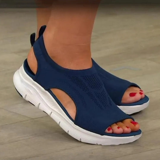 Mesh Wedge Platform Sandalen voor Dames
