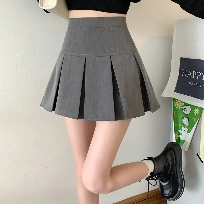 Dames hoge taille geplooide korte rok