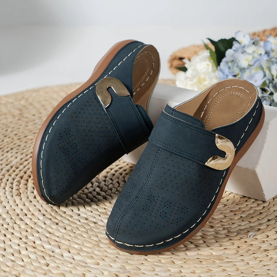 Vrouwen Slip-On Wedge Platform Sandalen