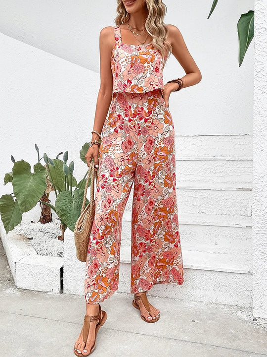 Bloemenprint Rugloze Rompers
