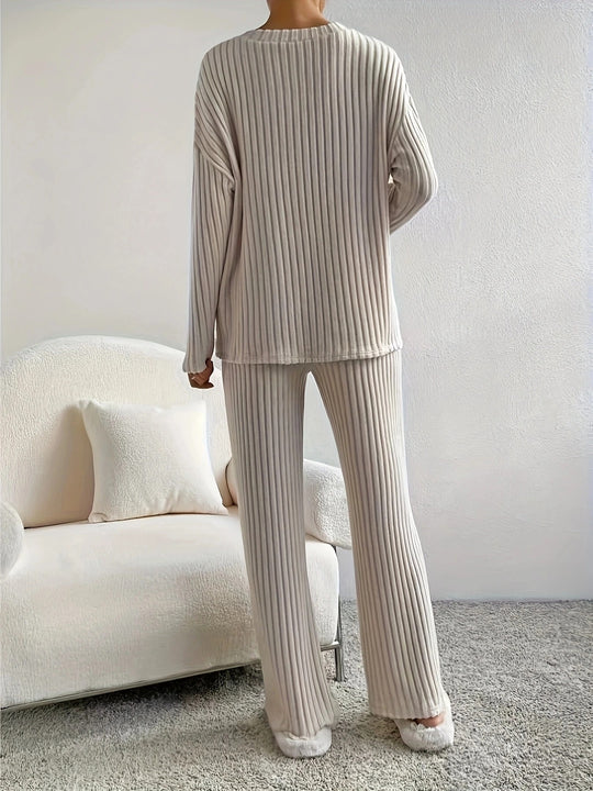 Vrouwen Knit Set Knit Winter V-Hals
