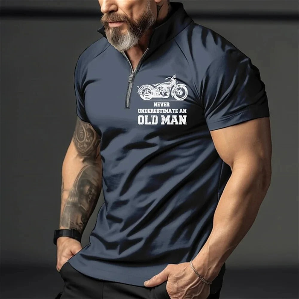 Heren Vintage 3D-print polo