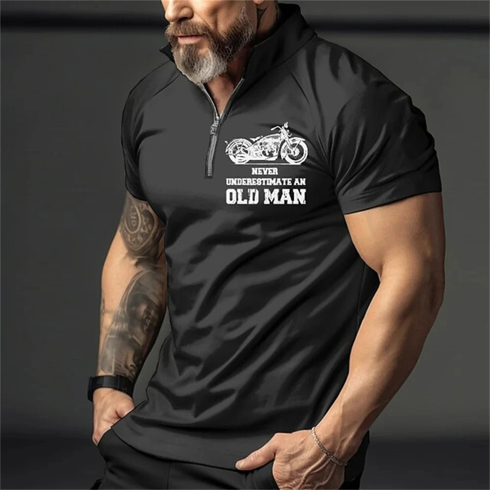 Heren Vintage 3D-print polo