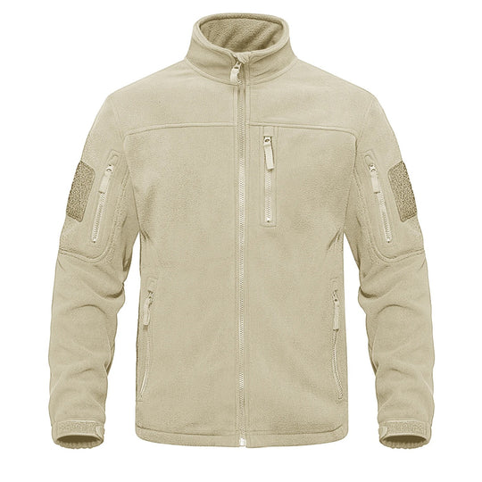Heren fleece thermojack met volledige rits